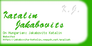 katalin jakabovits business card